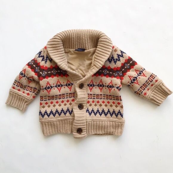 Babygap cowl neck lined cardigan EUC 6-12 months - Picture 1 of 5